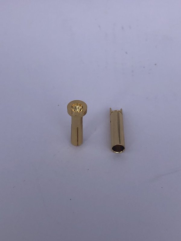 Goldkontaktstecker 4mm geschlitzt ( 1 Paar)