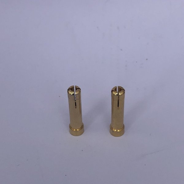 Goldkontaktstecker Adapter 4mm auf 5mm geschlitzt ( 1 Paar)