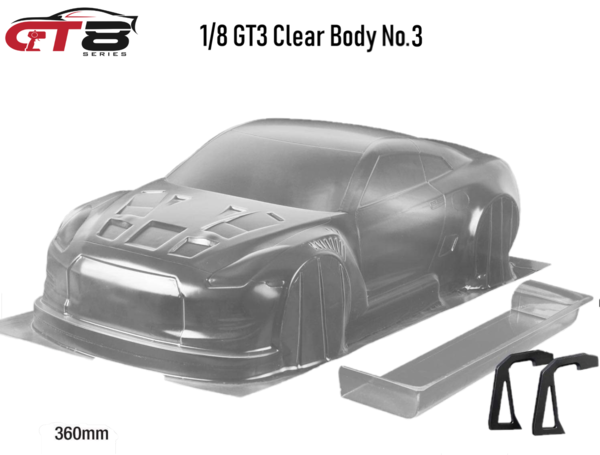 1/8 GT8-Series "Clear Body No.3"   GT3 360MM