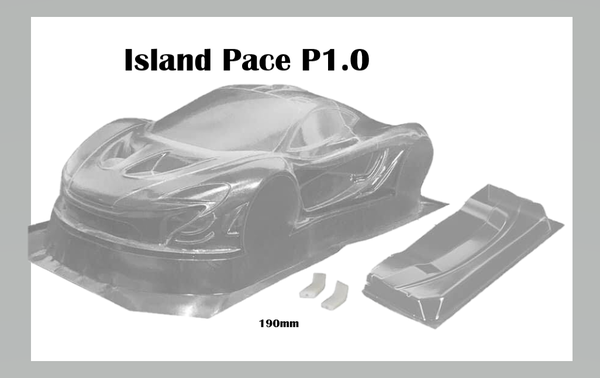 Island Pace P1.0  1/10 Karosserie 190mm Breite TC051