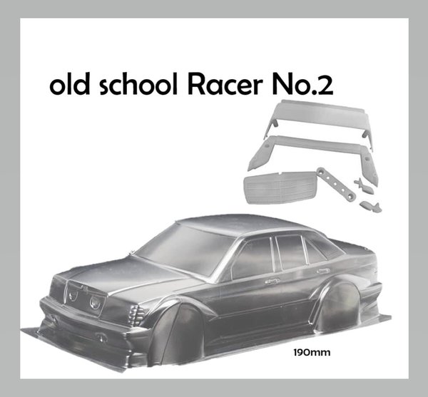 old school racer No.2 1/10 Karosserie 190mm Breite