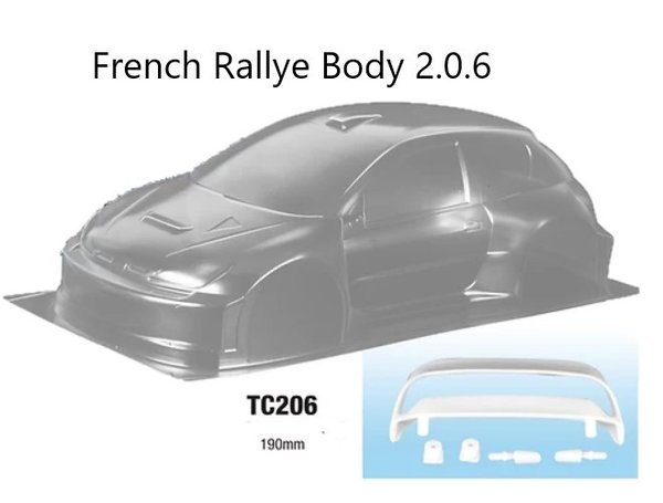 French Rallye 2.0.6 Karosserie 190mm Breite- M Chassis