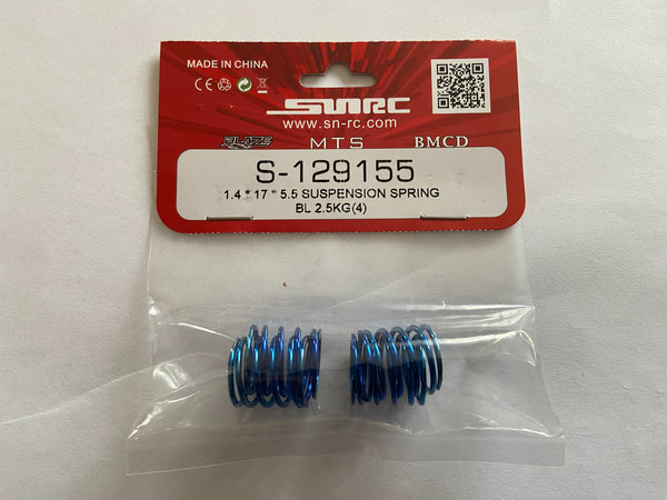 SNRC 129155 Stoßdämpferfedern blau 1,4x17x5,5  2,5kg  (4 Stück) T3M-V2