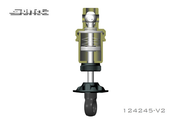 SNRC 124245-V2 kurze Aluminium Stoßdämpfer mit innerer Feder 45mm T3M-V2